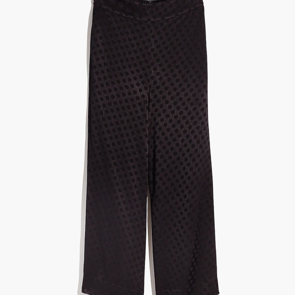 Madewell  |  Drapey Jacquard Huston Pull on pant black size M - Picture 2 of 11
